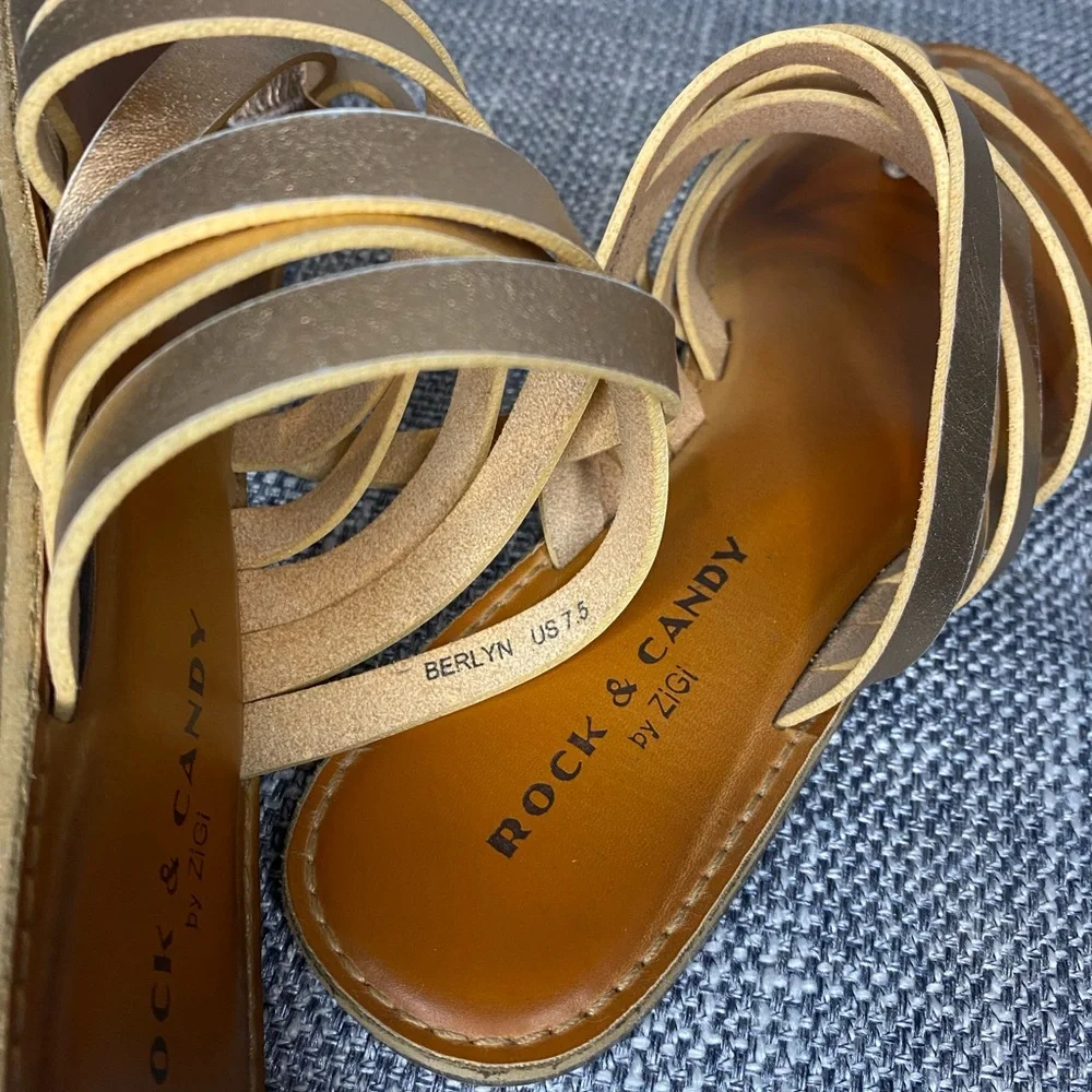 Rock & Candy Rose Gold Sandals - Picture 4 of 5